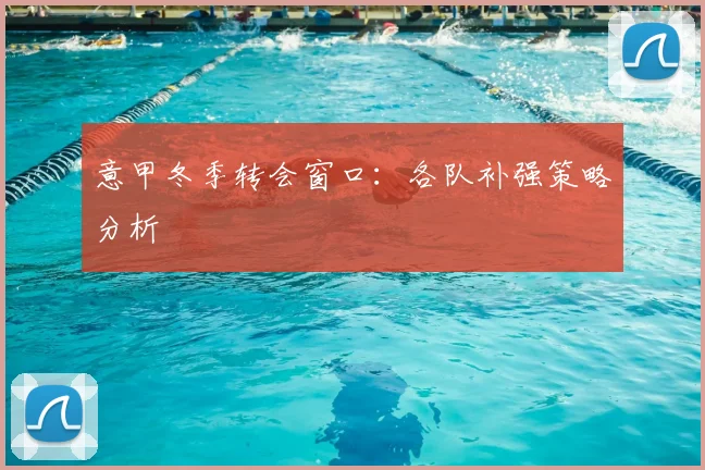 意甲冬季转会窗口：各队补强策略分析